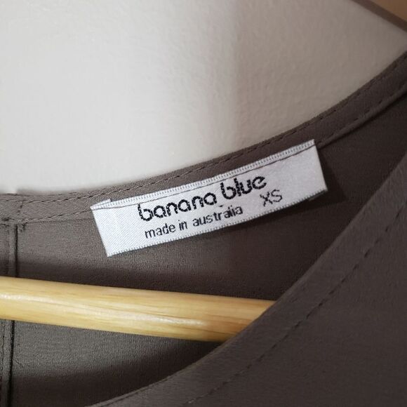 🦋3/$25 Banana Blue Xsmall Grey Long Sleeve Sheer Dress Tunic - Picture 4 of 11